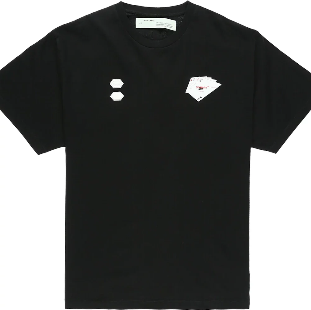 OFF-WHITE-Hand-Card-T-Shirt-Black